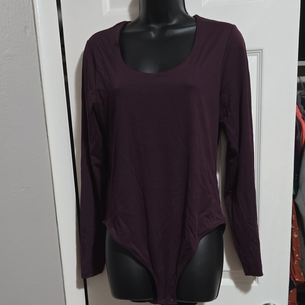 Old Navy Women's Long Sleeve Bodysuit - Dark Purple
